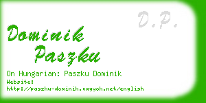 dominik paszku business card